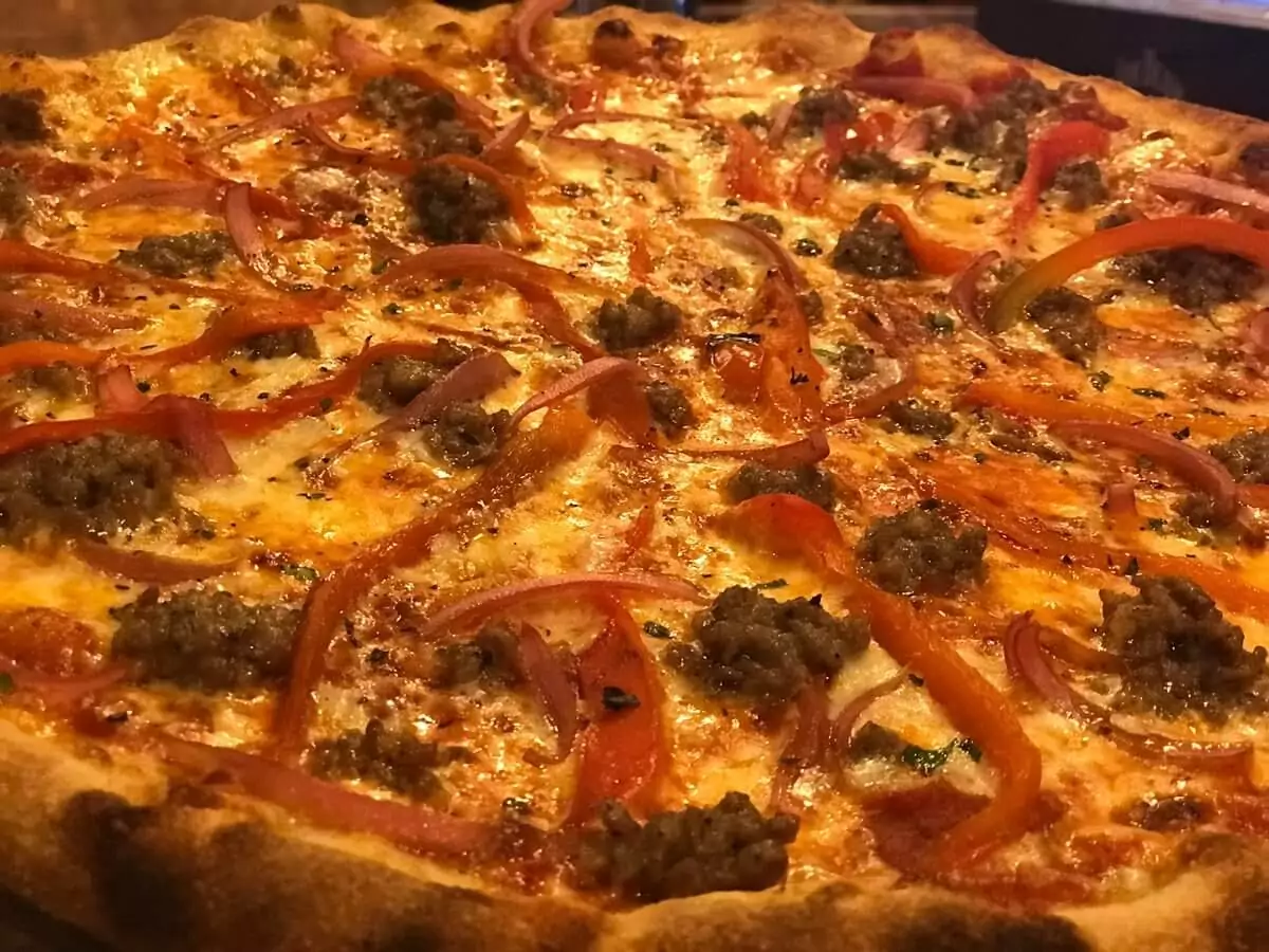 Pizza with Peppers & Sausage