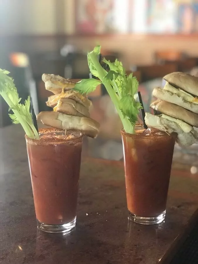 Stacked Bloody Mary Cocktails